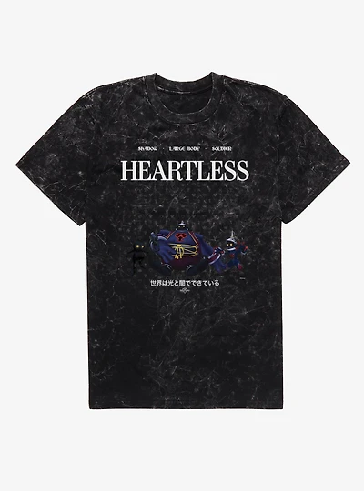 Disney Kingdom Hearts Heartless Trio Mineral Wash T-Shirt