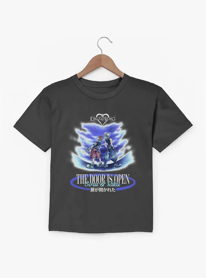 Disney Kingdom Hearts Door Is Open Sora Riku Youth T-Shirt