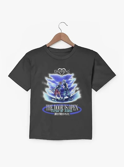 Disney Kingdom Hearts Door Is Open Sora Riku Youth T-Shirt