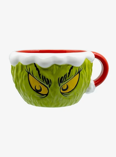 Dr. Seuss How The Grinch Stole Christmas Santa Grinch Sculpted Mug