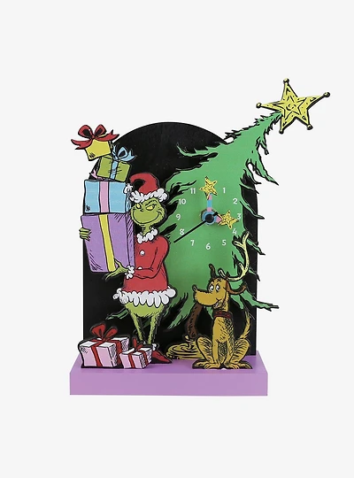 Allen Designs Dr. Seuss How The Grinch Stole Christmas Desk Clock