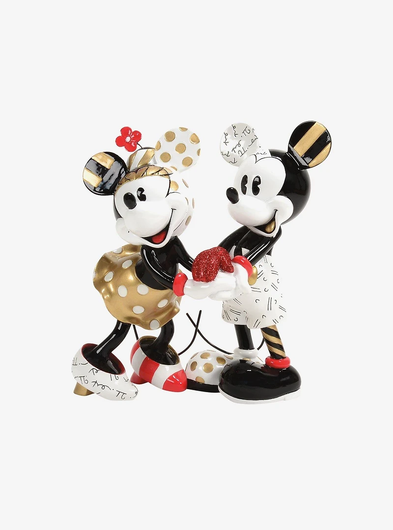 Disney Britto Mickey & Minnie Gold Midas Figurine
