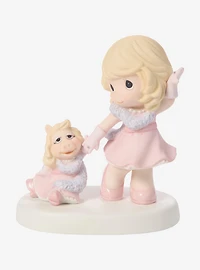 Precious Moments Disney Girl With Miss Piggy Muppets Figurine