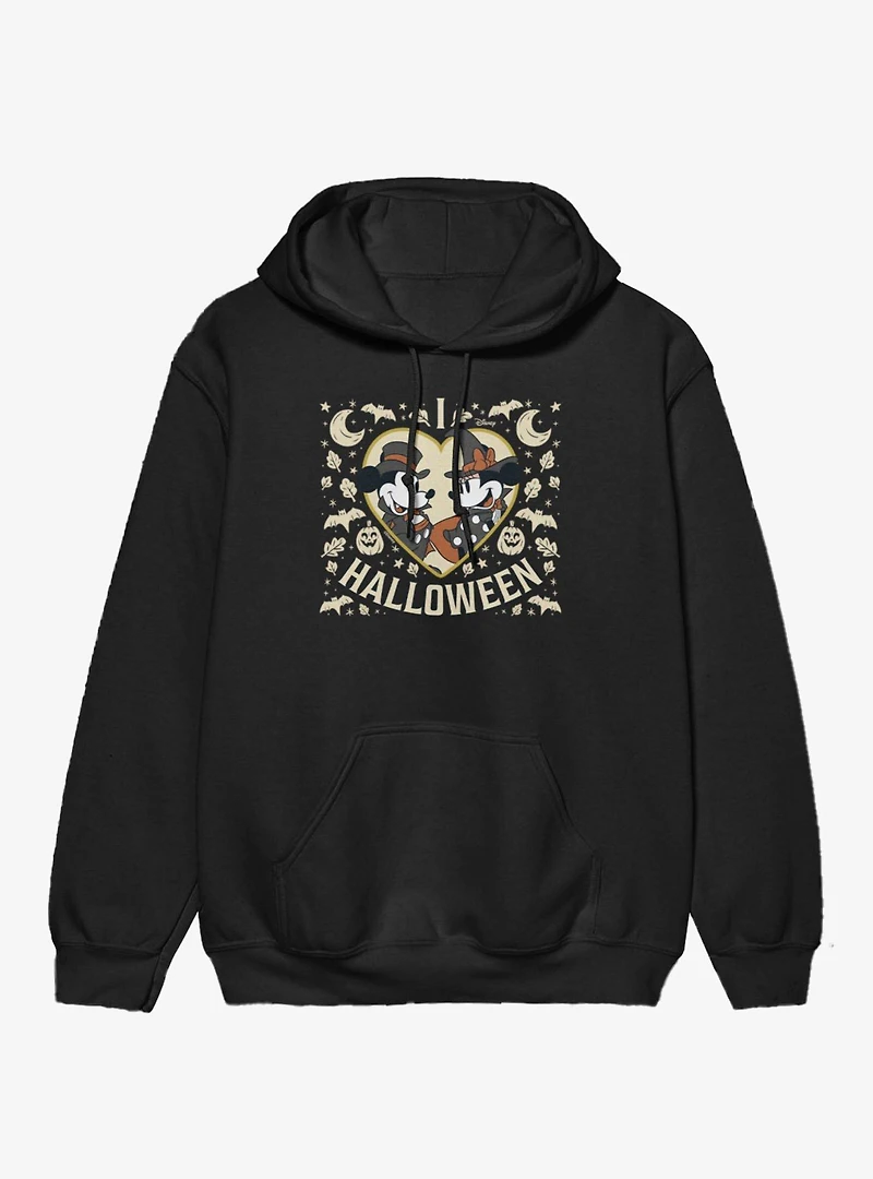 Disney Mickey Mouse I Heart Halloween And Minnie Hoodie