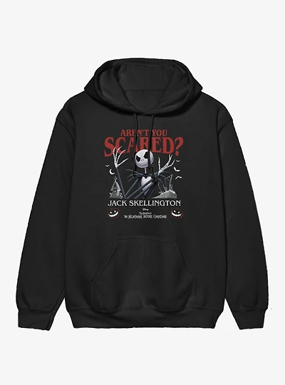 Disney Nightmare Before Christmas Are You Scared Jack Skellington Hoodie