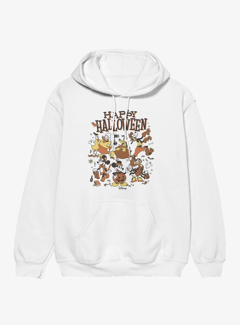 Disney Mickey Mouse Happy Halloween Group Costumes Candy And Spiders Hoodie
