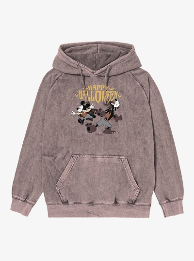 Disney Mickey Mouse Happy Halloween Howl Goofy With Mineral Wash Hoodie