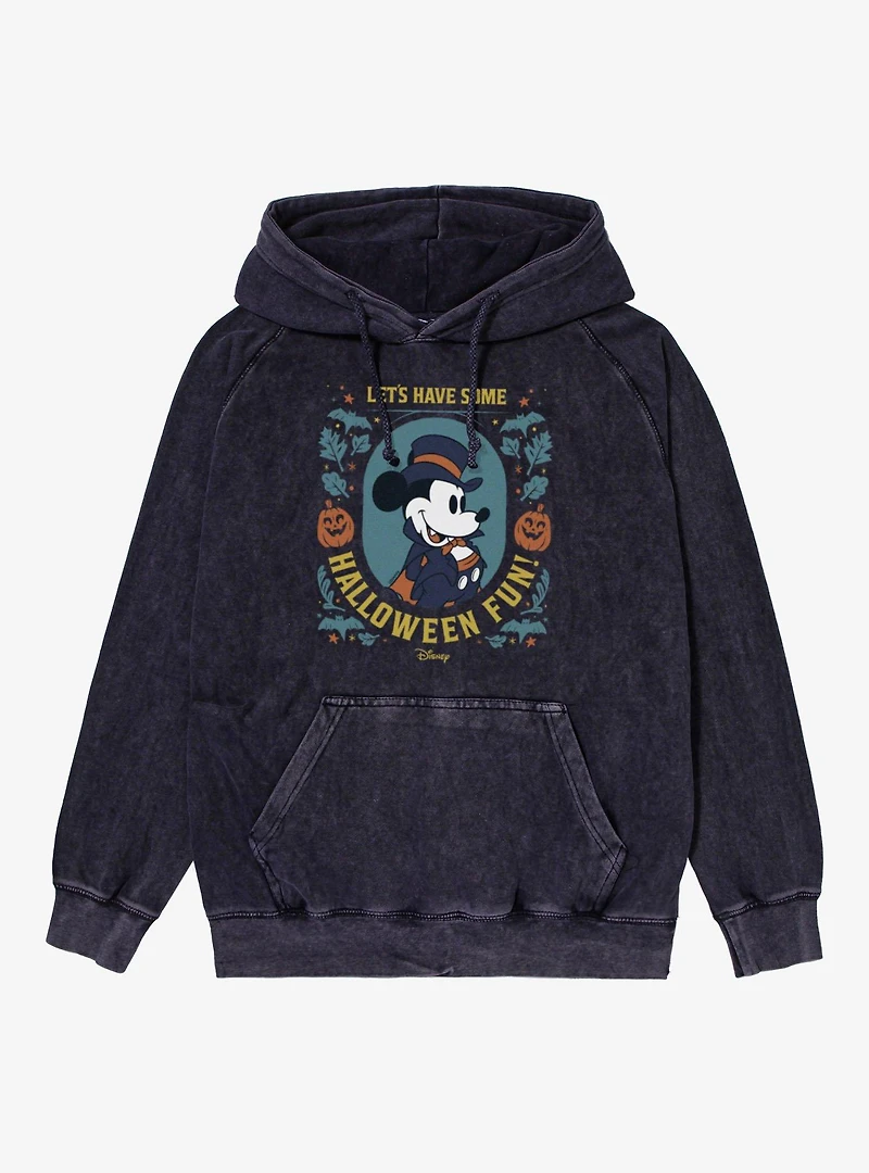 Disney Mickey Mouse Halloween Fun Vampire Portrait Mineral Wash Hoodie