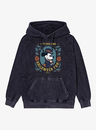 Disney Mickey Mouse Halloween Fun Vampire Portrait Mineral Wash Hoodie