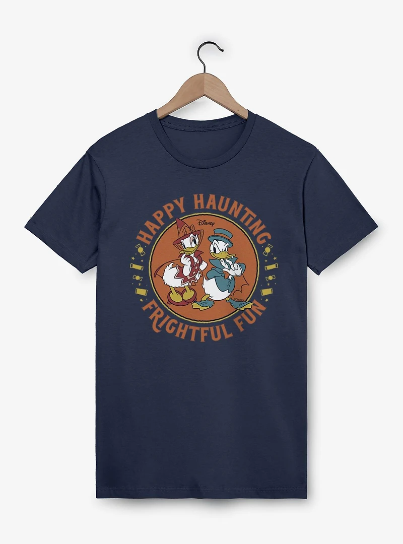 Disney Mickey Mouse Happy Haunting Frightful Fun Donald Daisy Costumes T-Shirt