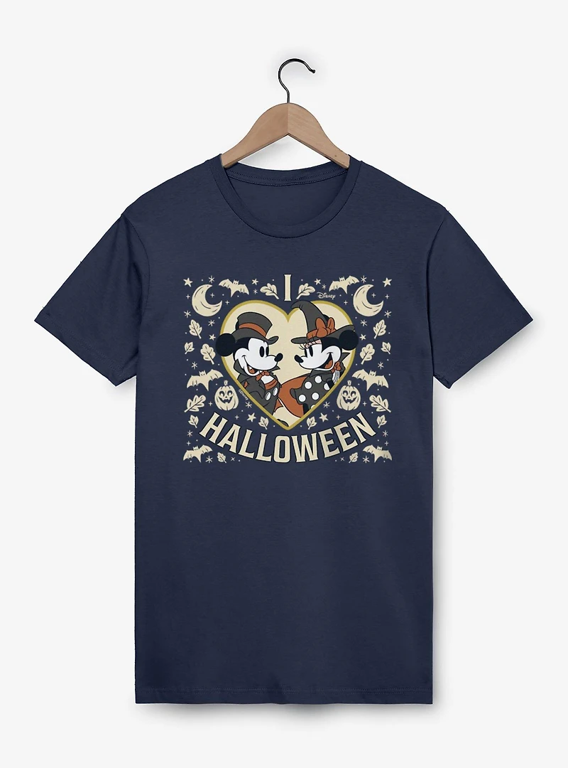 Disney Mickey Mouse I Heart Halloween And Minnie T-Shirt