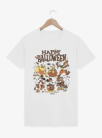 Disney Mickey Mouse Happy Halloween Group Costumes Candy And Spiders T-Shirt