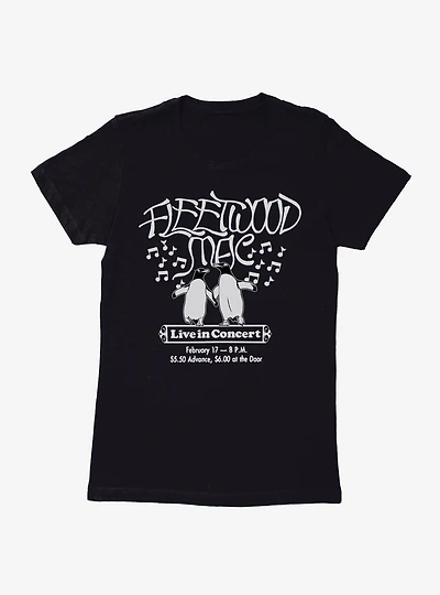 Fleetwood Mac Live Concert Penguins Flyer Womens T-Shirt