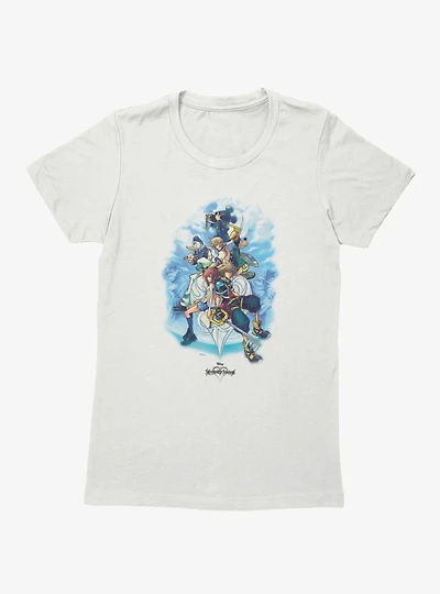 Disney Kingdom Hearts Cloud Group Shot Womens T-Shirt