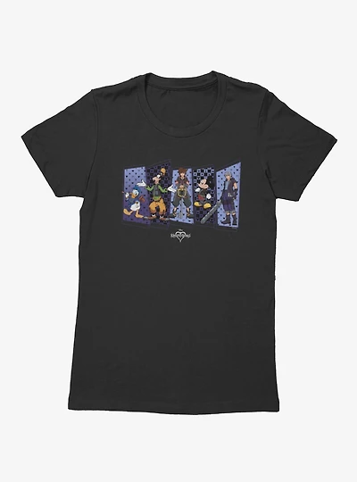 Disney Kingdom Hearts Hero Panels Sora Donald Goofy Mickey Riku Womens T-Shirt