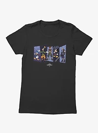 Disney Kingdom Hearts Hero Panels Sora Donald Goofy Mickey Riku Womens T-Shirt