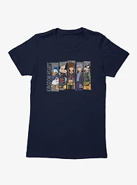 Disney Kingdom Hearts Heroes Line Up Panel Sora Donald Goofy Mickey Riku Womens T-Shirt