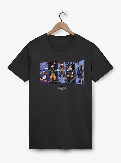 Disney Kingdom Hearts Hero Panels Sora Donald Goofy Mickey Riku T-Shirt