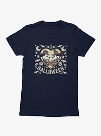 Disney Mickey Mouse I Heart Halloween And Minnie Womens T-Shirt