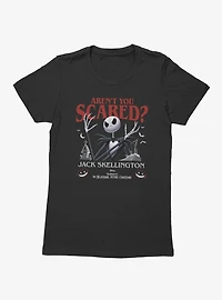 Disney Nightmare Before Christmas Are You Scared Jack Skellington Womens T-Shirt
