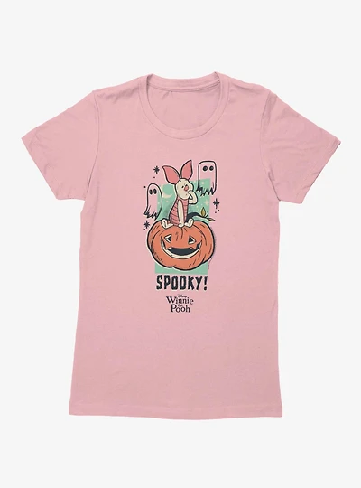Disney Winnie The Pooh Spooky Pigglet On A Cute Pumpkin Womens T-Shirt