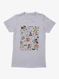 Disney Mickey Mouse Halloween Collage Candy Costumes Womens T-Shirt