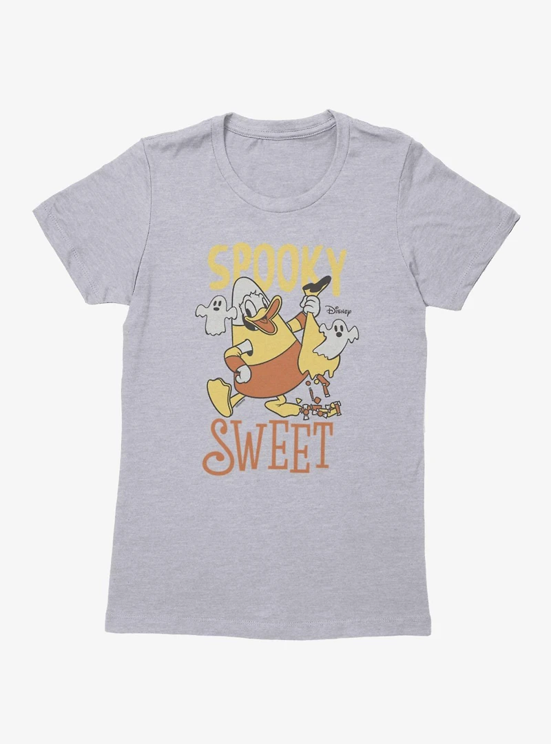 Disney Mickey Mouse Spooky Sweet Candy Corn Donald Duck Womens T-Shirt