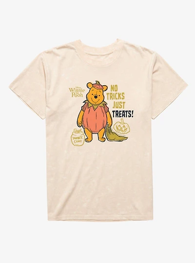 Disney Winnie The Pooh No Tricks Just Treats Cute As A Pumpkin Mineral Wash T-Shirt