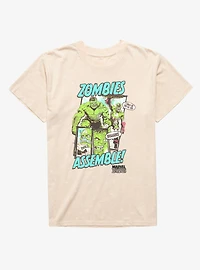 Marvel Zombies Assemble Hulk Captain America Mineral Wash T-Shirt