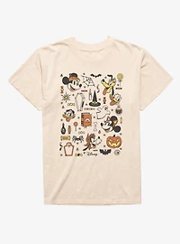Disney Mickey Mouse Halloween Collage Candy Costumes Mineral Wash T-Shirt
