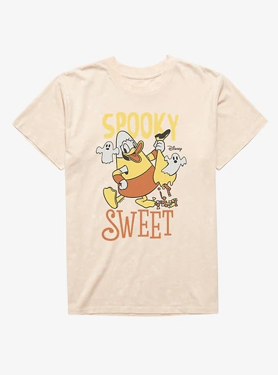 Disney Mickey Mouse Spooky Sweet Candy Corn Donald Duck Mineral Wash T-Shirt
