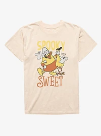 Disney Mickey Mouse Spooky Sweet Candy Corn Donald Duck Mineral Wash T-Shirt