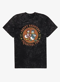 Disney Mickey Mouse Happy Haunting Frightful Fun Donald Daisy Costumes Mineral Wash T-Shirt