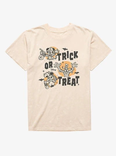 Disney Mickey Mouse Trick Or Treat Costume Crew Mineral Wash T-Shirt