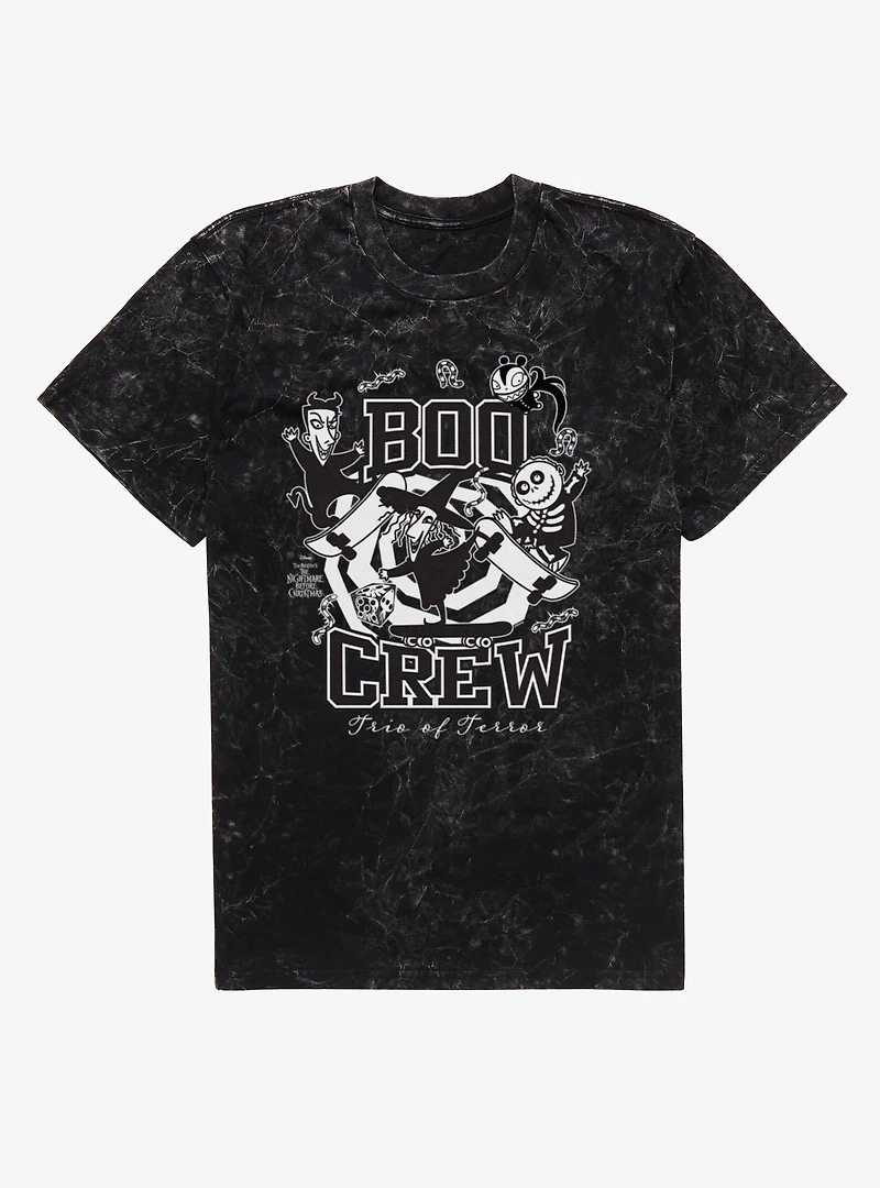Disney Nightmare Before Christmas Boo Crew Trio Of Terror Mineral Wash T-Shirt