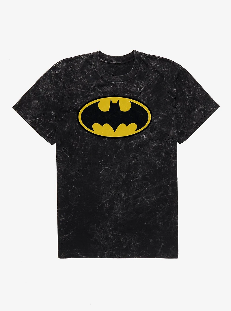 Batman Bat Logo Mineral Wash T-Shirt