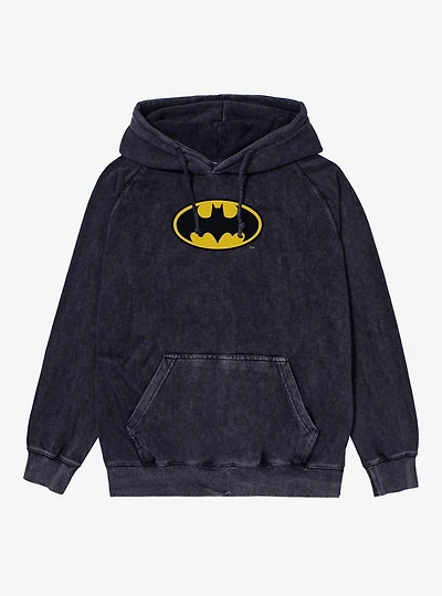 Batman Bat Logo Mineral Wash Hoodie