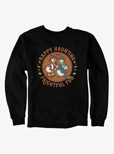 Disney Mickey Mouse Happy Haunting Frightful Fun Donald Daisy Costumes Sweatshirt