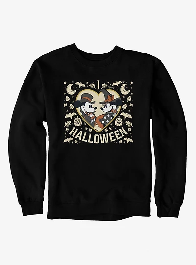 Disney Mickey Mouse I Heart Halloween And Minnie Sweatshirt