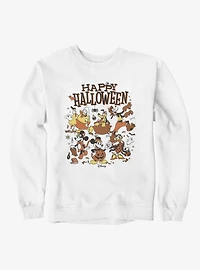 Disney Mickey Mouse Happy Halloween Group Costumes Candy And Spiders Sweatshirt