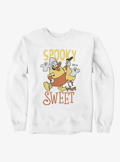 Disney Mickey Mouse Spooky Sweet Candy Corn Donald Duck Sweatshirt