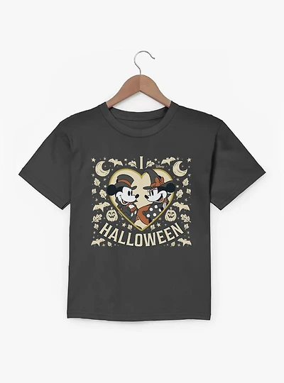 Disney Mickey Mouse I Heart Halloween And Minnie Youth T-Shirt