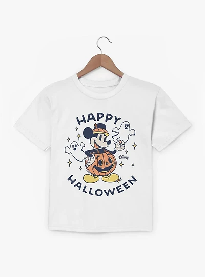 Disney Mickey Mouse Happy Halloween Pumpkin Youth T-Shirt