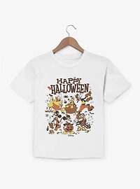 Disney Mickey Mouse Happy Halloween Group Costumes Candy And Spiders Youth T-Shirt