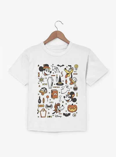 Disney Mickey Mouse Halloween Collage Candy Costumes Youth T-Shirt
