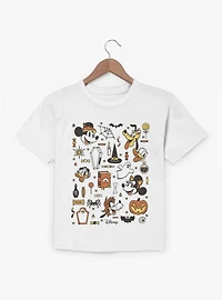 Disney Mickey Mouse Halloween Collage Candy Costumes Youth T-Shirt