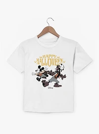 Disney Mickey Mouse Happy Halloween Howl Goofy With Youth T-Shirt
