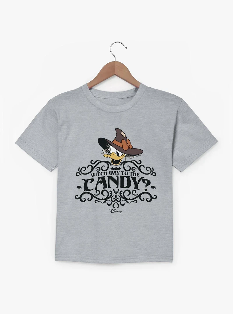 Disney Mickey Mouse Witch Way To Candy Straw Hat Daisy Youth T-Shirt
