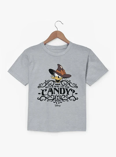Disney Mickey Mouse Witch Way To Candy Straw Hat Daisy Youth T-Shirt