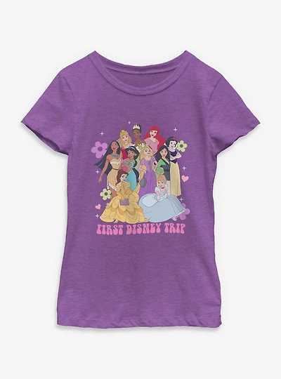 Disney Alice Wonderland First Trip Floral Group Youth Girls T-Shirt